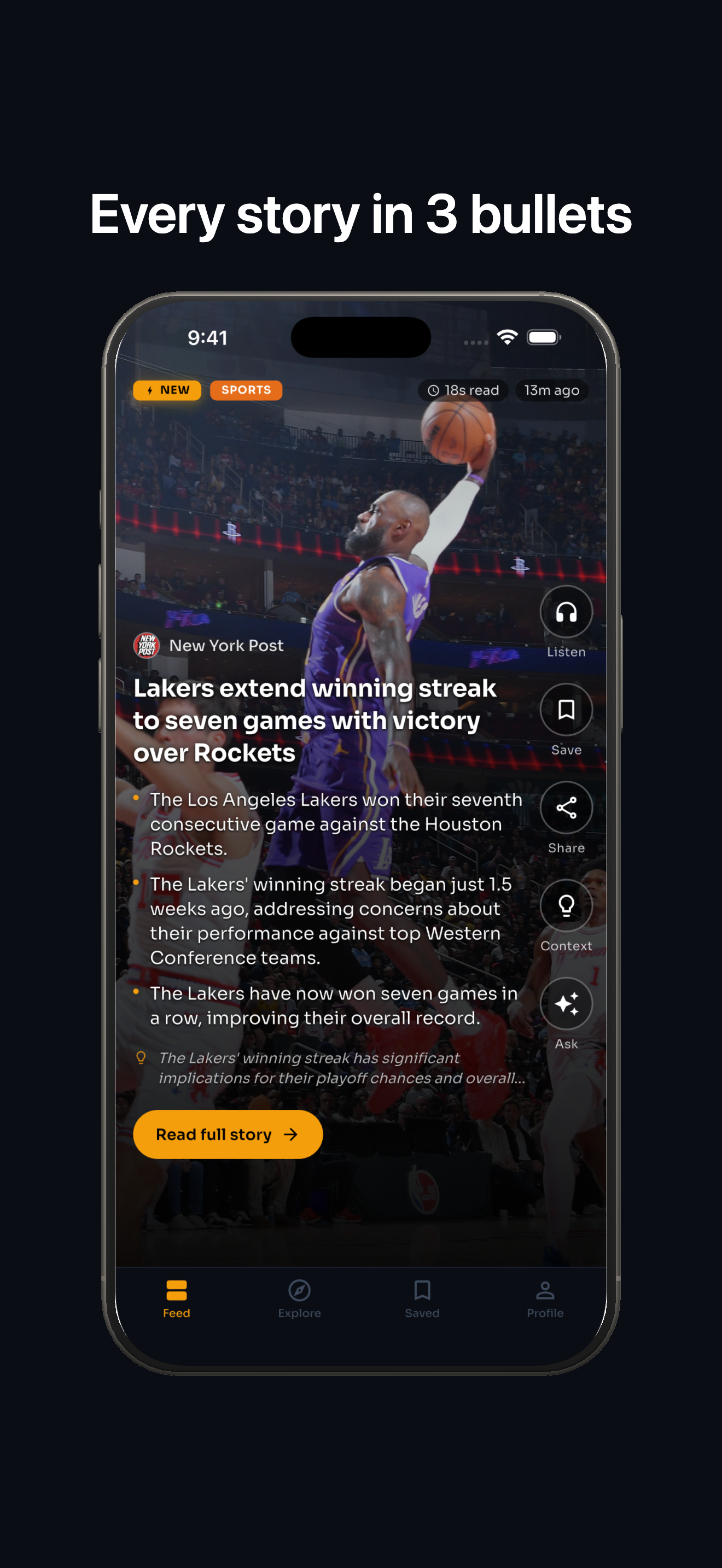 Briefly news feed with top stories